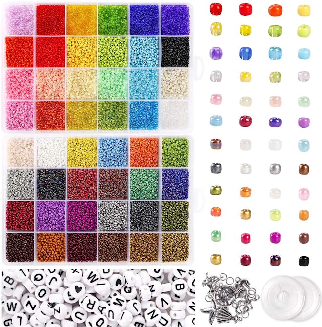 UOONY Glass Seed Beads (35000 Pieces)