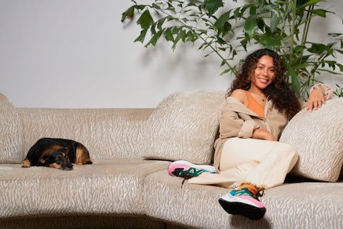 CEO of Latinx, Brittany Chavez, sitting on a couch