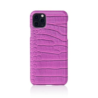 Orchid Faux Crocodile iPhone Case