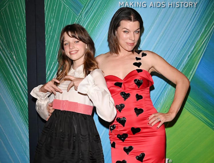 Milla Jovovich and daughter Ever Anderson.