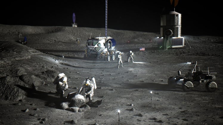 NASA's concept of how missions on the Moon might work.