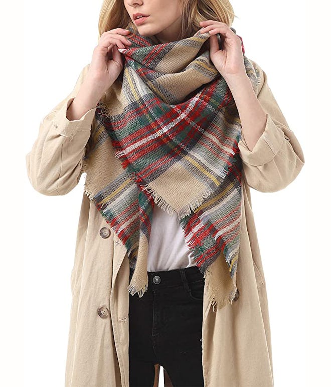 American Trends Classic Plaid Large Scarf