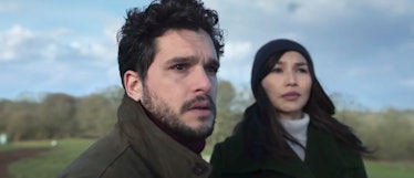 Kit Harington and Gemma Chan in Eternals.