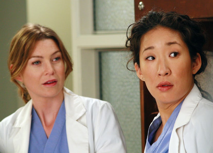 Ellen Pompeo as Meredith Grey & Sandra Oh as Cristina Yang in 'Grey's Anatomy'