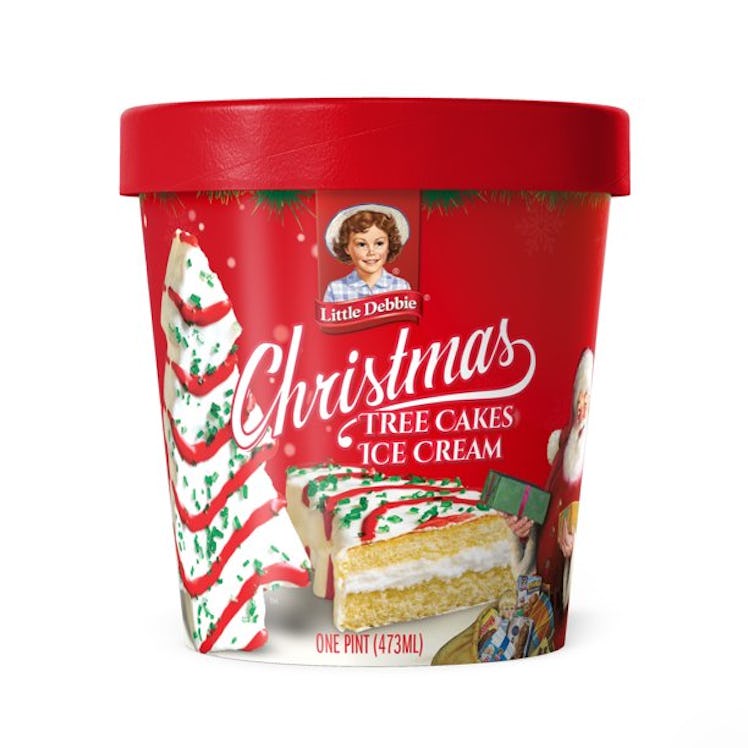 Little Debbie Christmas Tree Cake Ice Cream — 1 Pint