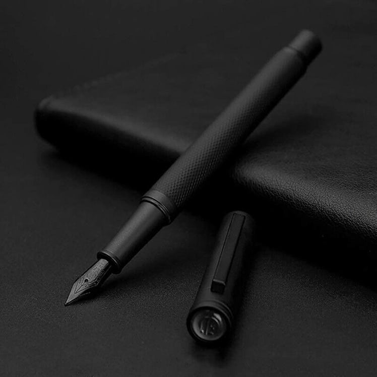 Asvine Matte Black Fountain Pen 