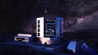A render of the under-construction Giant Magellan Telescope, a next-gen facility in Chile. 