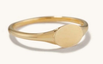 Mejuri's gold signet ring. 
