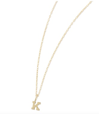 Mateo New York 14kt gold initial necklace. 