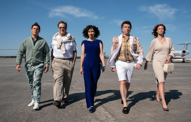 Adam Devine, John Goodman, Edi Patterson, Danny McBride, and Cassidy Freeman on 'The Righteous Gemst...