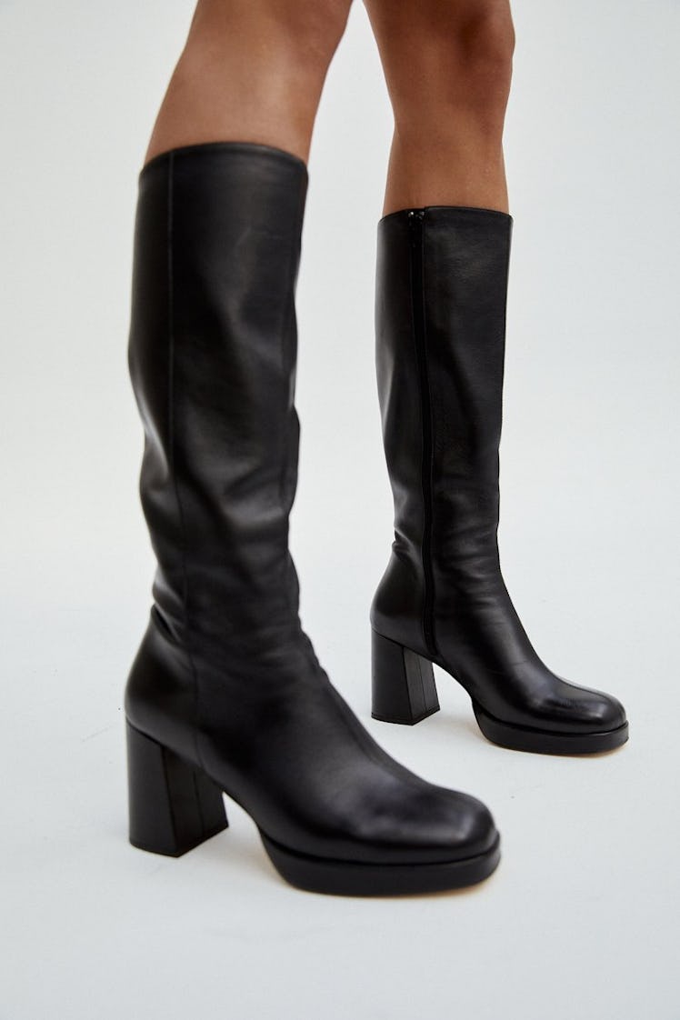 Black Mia high boots from Musier Paris.