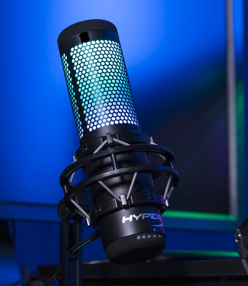 HyperX Quadcast X gaming microphone.