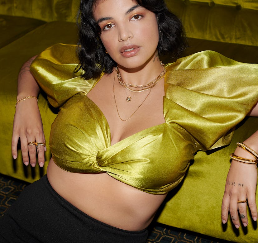 Model wearing Missoma jewelry.