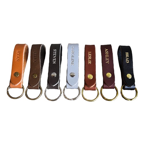 Northwind Personalized Leather Keychain