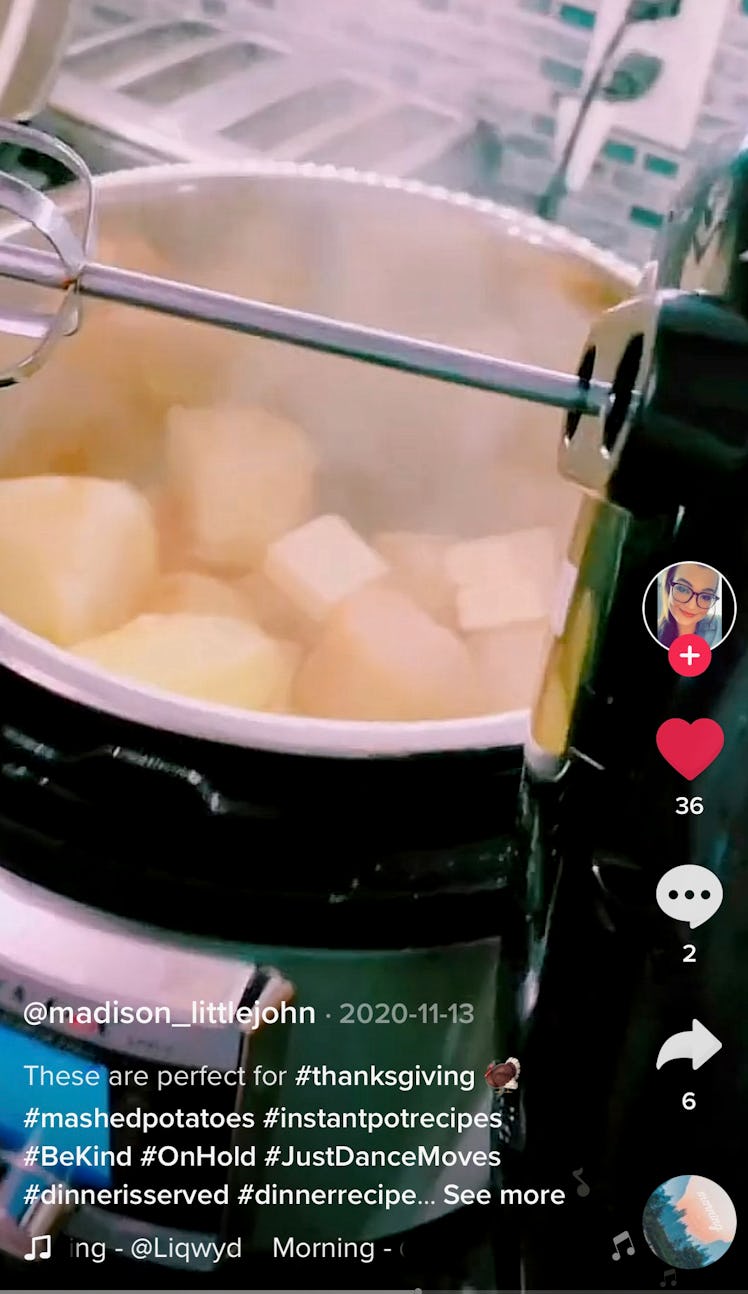 This Instant Pot mashed potato recipe from TikTok is easy to make for Thanksgiving.