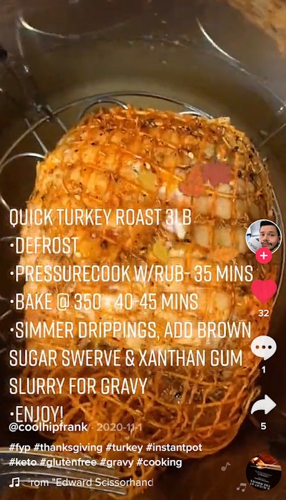 This easy TikTok Instant Pot turkey recipe is perfect for Thanksgiving.