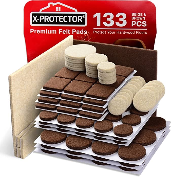 X-Protector Felt Furniture Pads (133 Pieces)