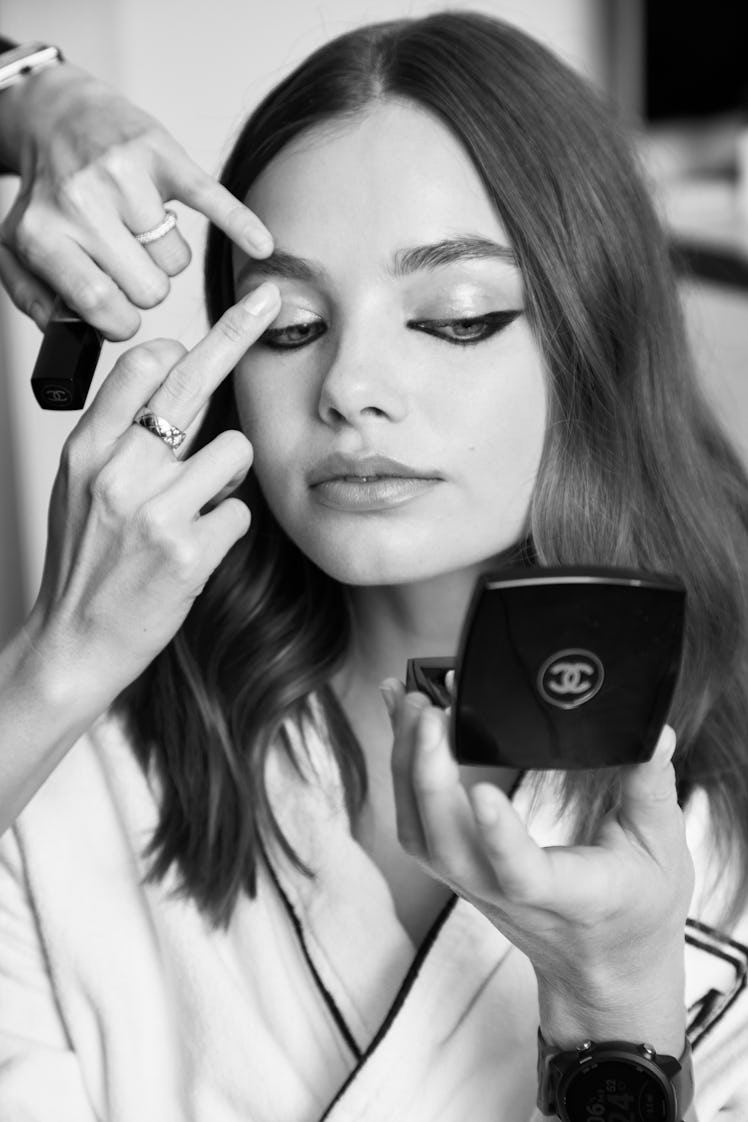 Kristine Froseth Getting Ready in Chanel