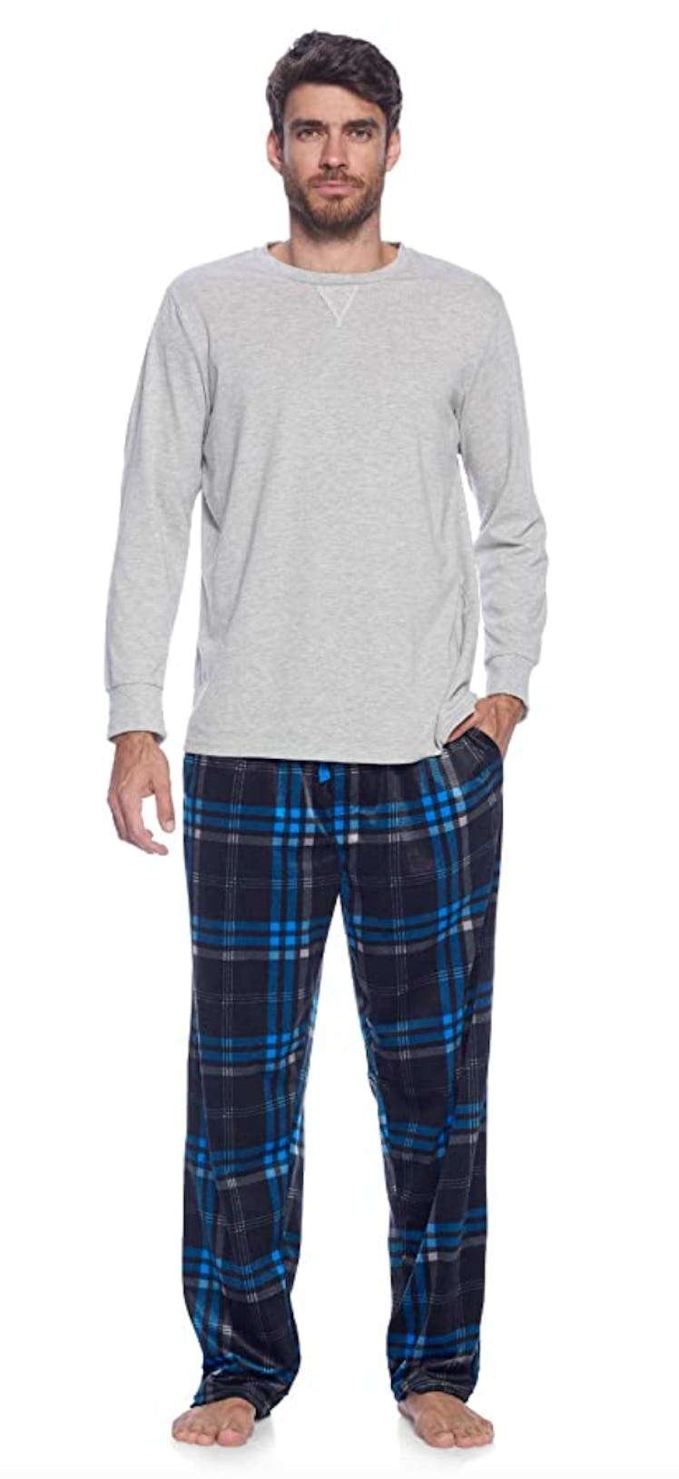 Ashford & Brooks Minkfleece Bottom Pajama Set