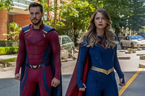 Chris Wood as Mon-El and Melissa Benoist as Supergirl team up in the final 'Supergirl' episodes.