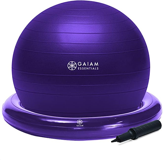 Gaiam Essentials Balance Ball & Base Kit