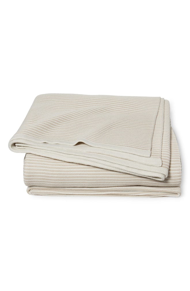 Stripe Organic Cotton Throw Blanket