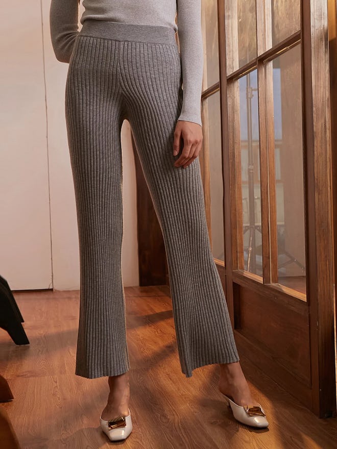 Wool Mix Knit Pants