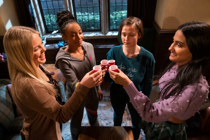 Reneé Rapp, Alyah Chanelle Scott, Pauline Chalamet, and Amrit Kaur in 'The Sex Lives of College Girl...