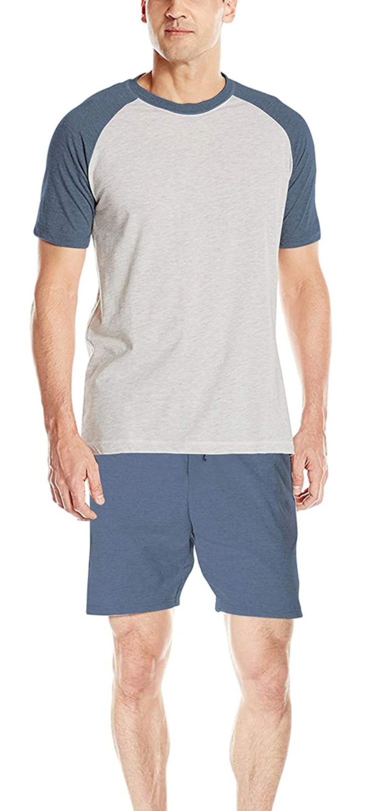 Hanes Short Sleeve Cotton Raglan Pajama Set