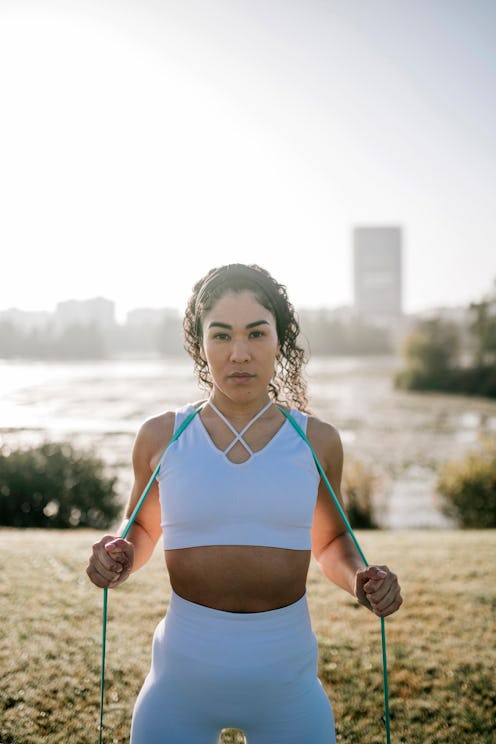 Trainer-approved resistance band ab exercises to try.