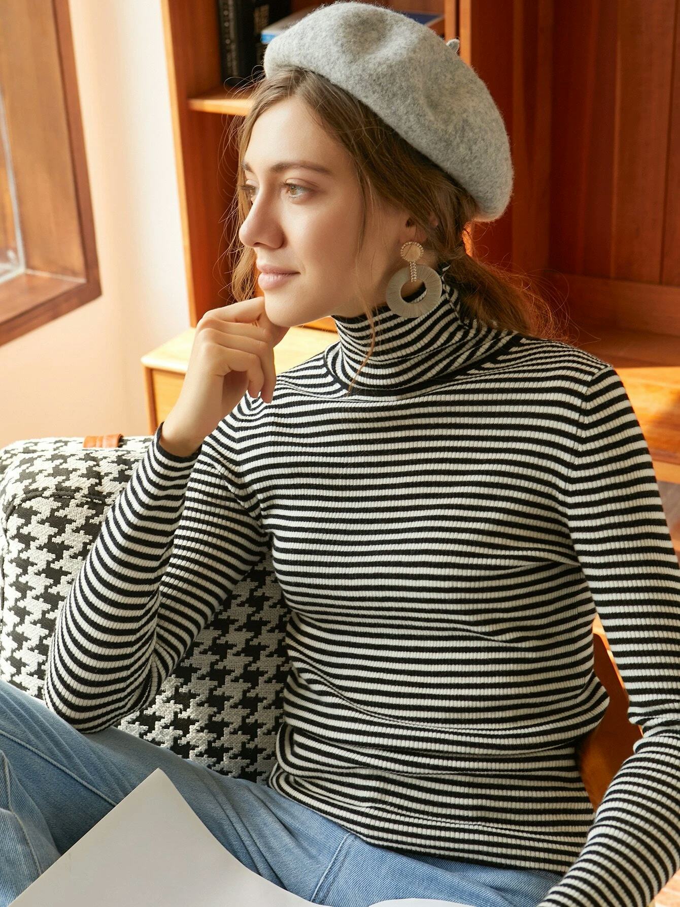 100% Merino Wool High Neck Sweater