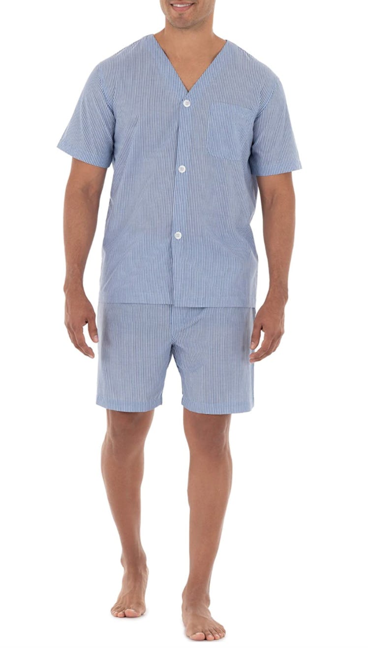 Fruit of the Loom Broadcloth Short Sleeve Pajama Set
