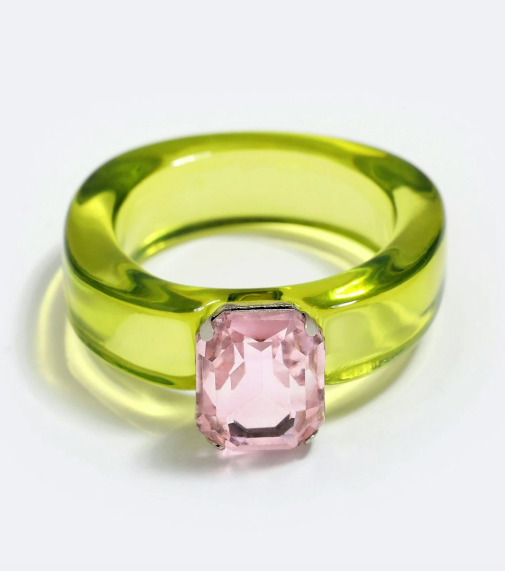 ILLUSION RING GRN/PINK