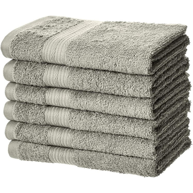 AmazonBasics Cotton Hand Towels (6-Pack)