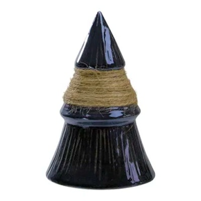 Ceramic Tabletop Christmas Tree with Jute Rope