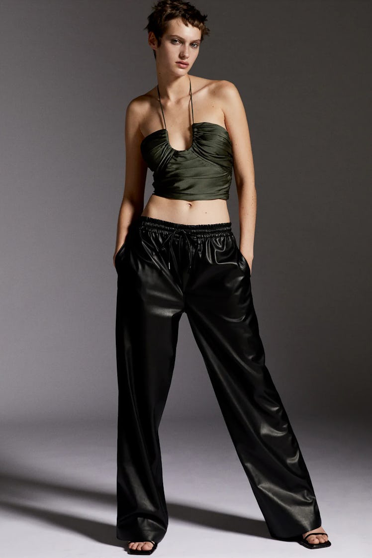 Zara faux leather pants