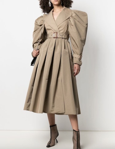 Exaggerated Sleeve Trench Coat