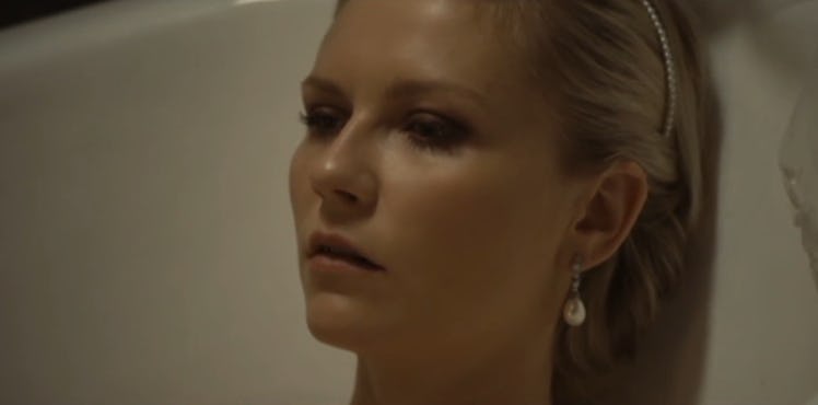 Kirsten Dunst in a bath tub in the film Melancholia.