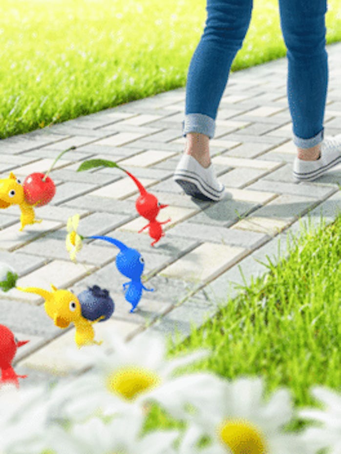 Promotional material for 'Pikmin AR'