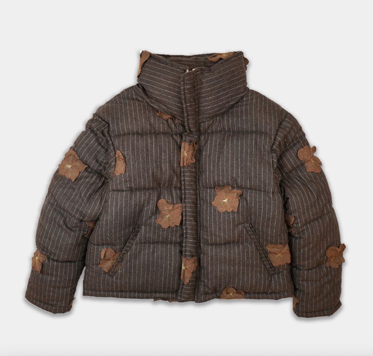 Brown Wool Puffer Coat