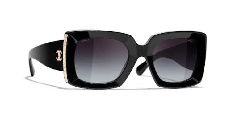 Chanel rectangle sunglasses. 