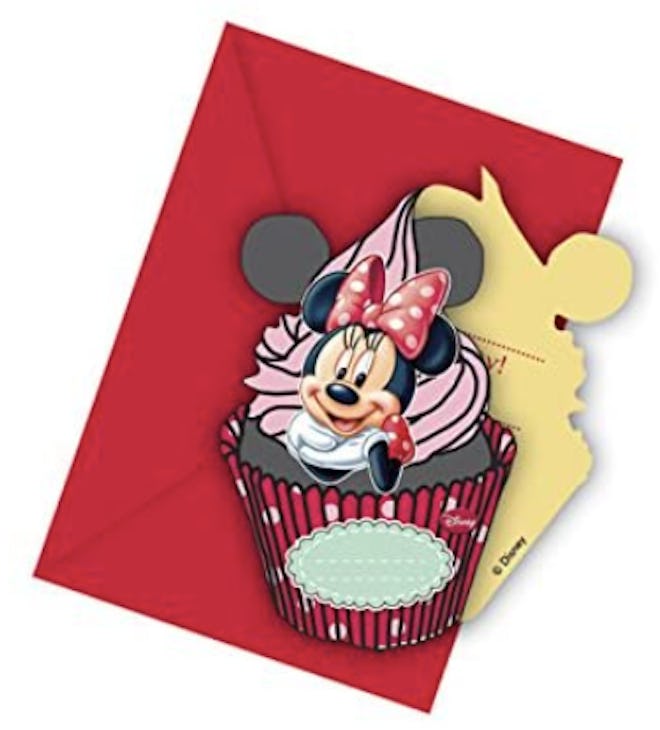 Minnie cupcake invitation pack