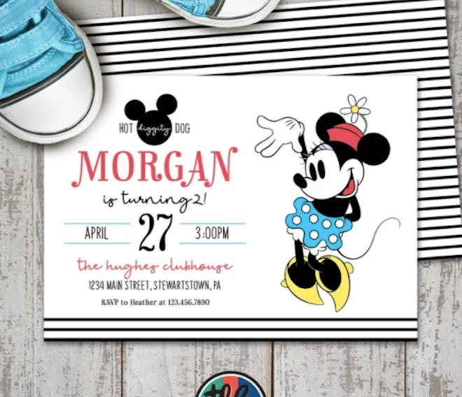 Classic Minnie Mouse invitation