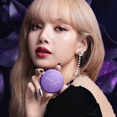 Lisa from BLACKPINK modeling her MAC collaboration.