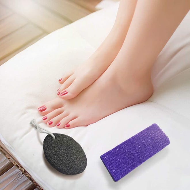 TOUGS Pumice Stone & Foot Scrubber (4-Pack)