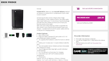 Product info for the Xbox mini fridge 