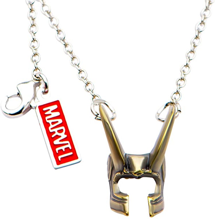 Loki Helmet Chain Pendant Necklace