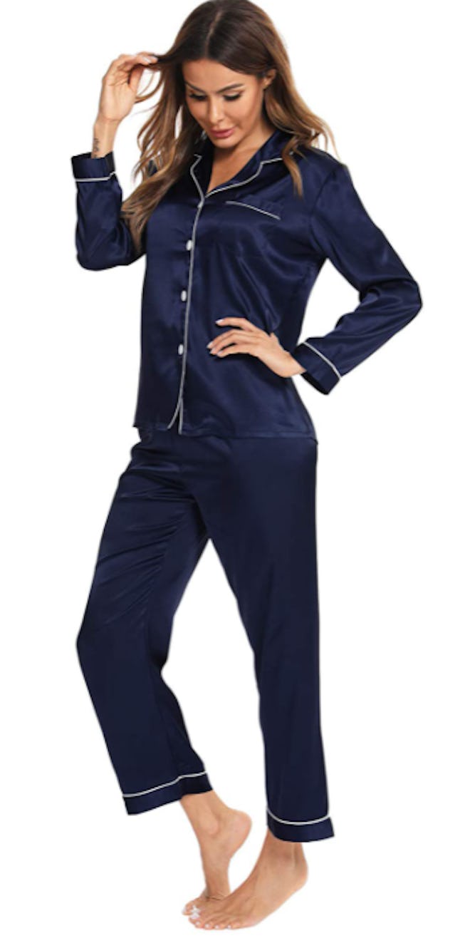 SWOMOG Silk Satin Pajamas