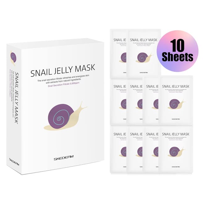 SKEDERM Snail Jelly Face Mask Sheet (10-Pack)