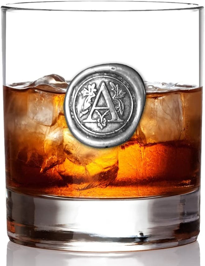 English Pewter Company Personalized Whiskey Rocks Glass